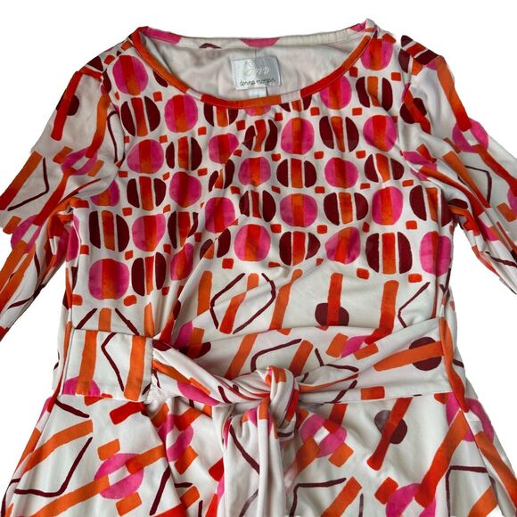 Donna Morgan tie waist dress retro size 2 - Picture 3 of 11